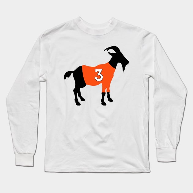 Drew Lock GOAT Long Sleeve T-Shirt by cwijeta